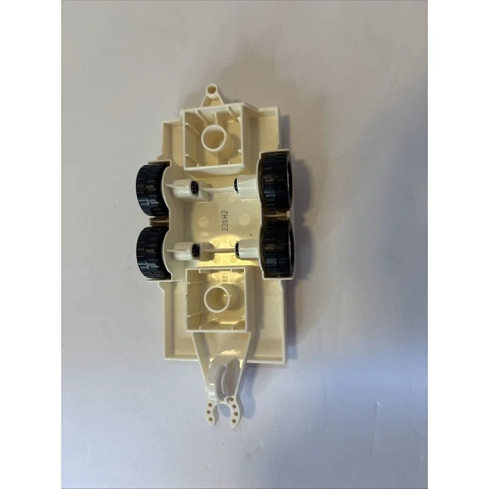 Lego Duplo White Flat Bed Trailer 4X8 For Semi Truck Vehicle Hauling Part Piece